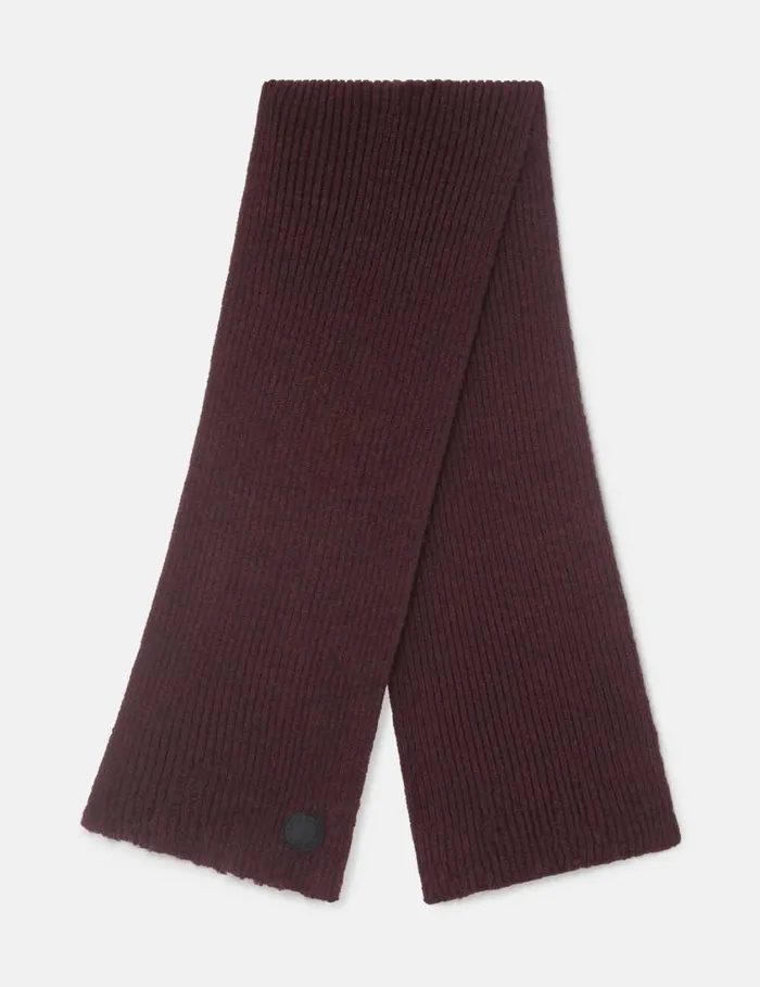 Women Distressed Chunky Scarf Burgundy Stella McCartney Knitwear