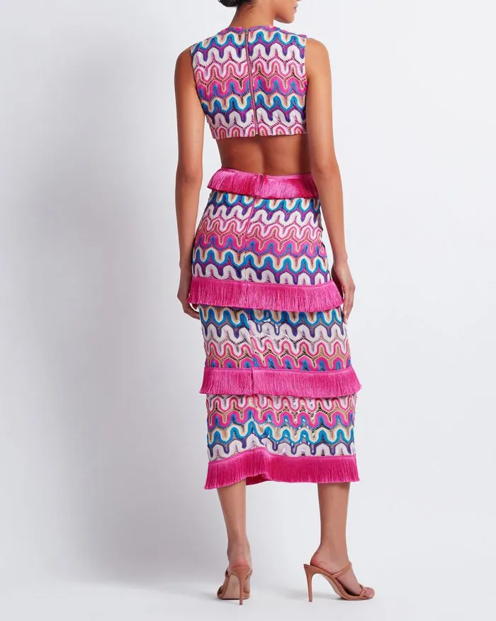 Women Dresses and Jumpsuits PatBO CROCHET CUTOUT MIDI DRESS FINAL SALE Pink Multi