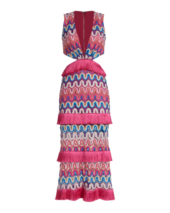 Women Dresses and Jumpsuits PatBO CROCHET CUTOUT MIDI DRESS FINAL SALE Pink Multi