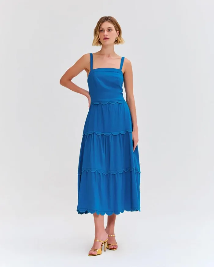 Women Dresses and Jumpsuits PatBO Linen Midi Dress Blue
