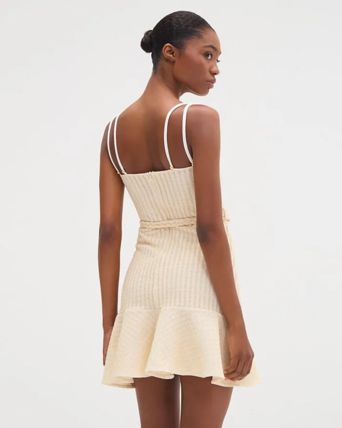 Women Dresses and Jumpsuits PatBO METALLIC KNIT MINI DRESS Off White