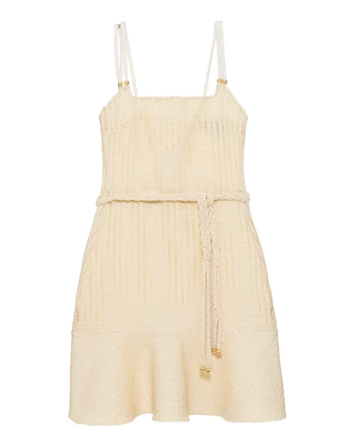 Women Dresses and Jumpsuits PatBO METALLIC KNIT MINI DRESS Off White