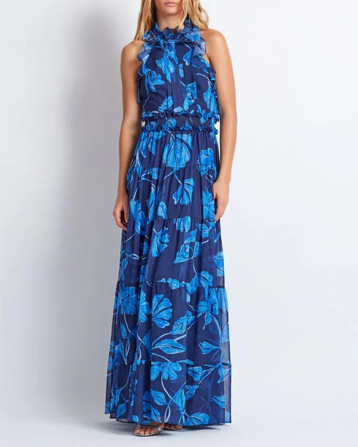 Women Dresses and Jumpsuits PatBO Nightflower Open Back Maxi Dress FINAL SALE Indigo