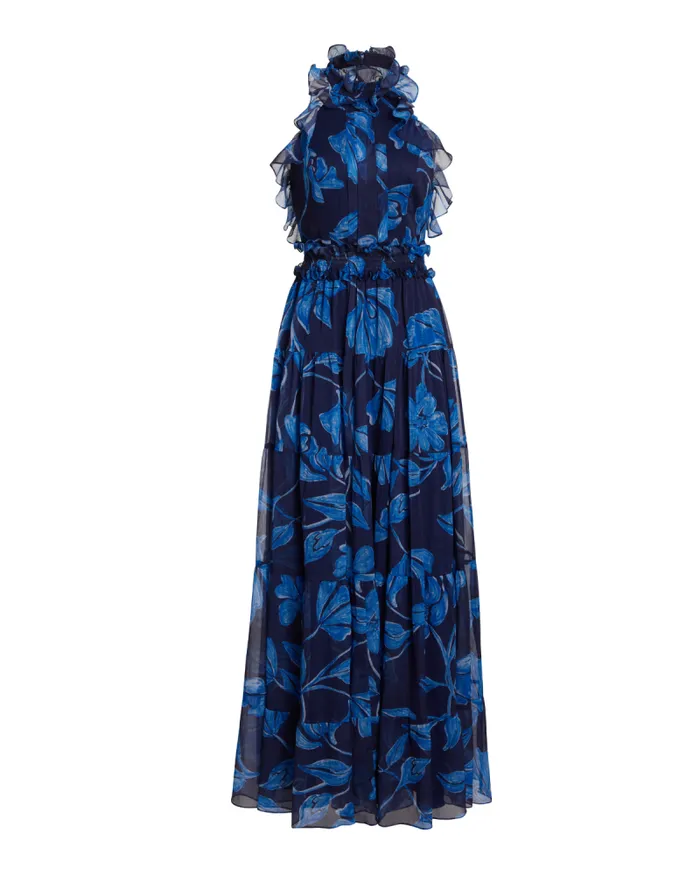 Women Dresses and Jumpsuits PatBO Nightflower Open Back Maxi Dress FINAL SALE Indigo