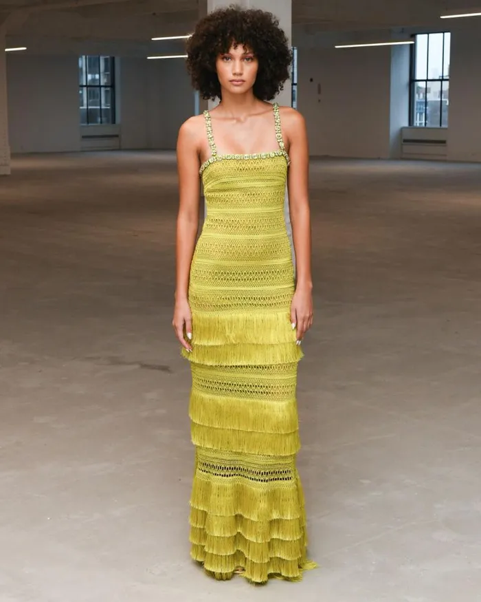 Women Dresses and Jumpsuits PatBO Woven Fringe Maxi Dress FINAL SALE Absinthe