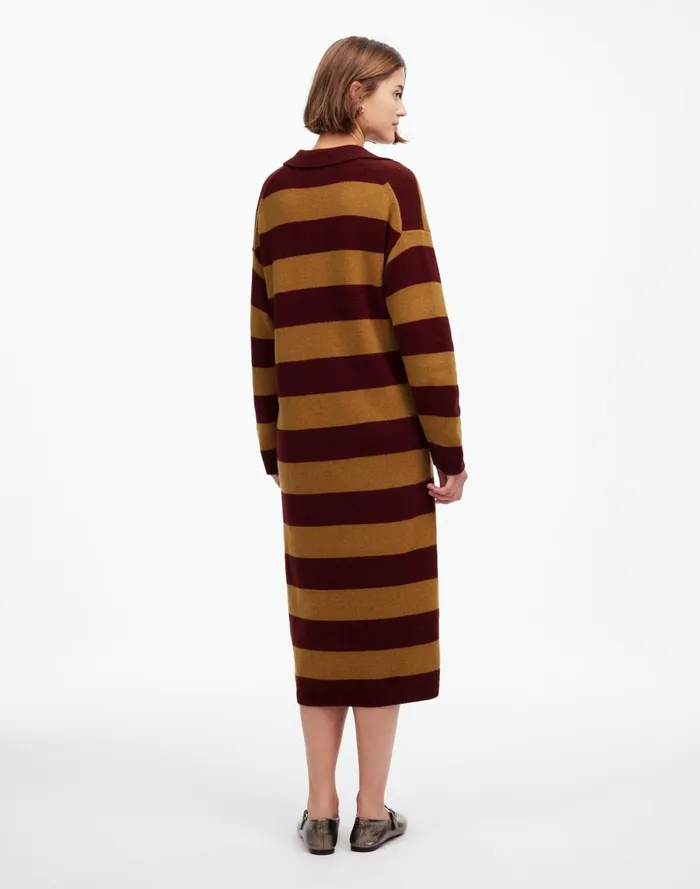 Women Dresses Madewell Relaxed Sweater Dress In Stripe Htr Aroma Stripe