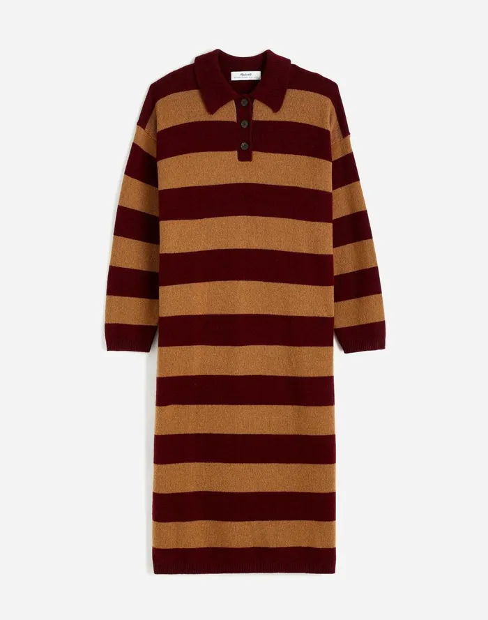 Women Dresses Madewell Relaxed Sweater Dress In Stripe Htr Aroma Stripe