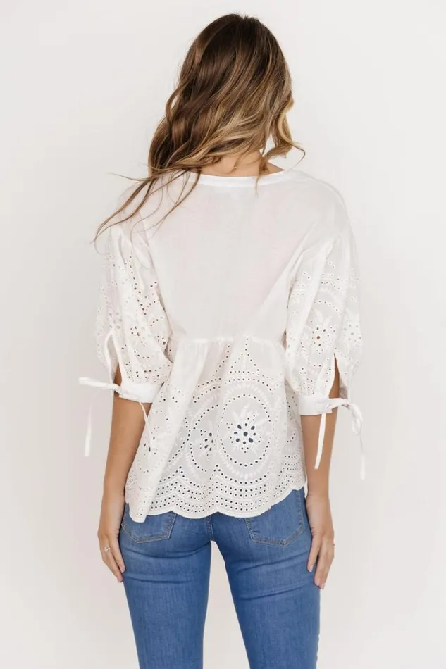 Women Drew Eyelet Top White Baltic Born Blouses and Shirts Women Drew Eyelet Top White Baltic Born Blouses and Shirts