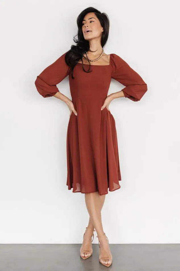 Women Elise Short Dress Cinnamon Baltic Born Short Dresses Women Elise Short Dress Cinnamon Baltic Born Short Dresses