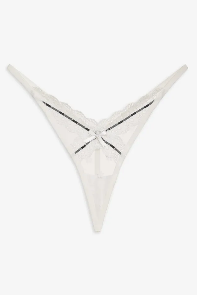 Women Elizabeth Thong Panty White For Love and Lemons Lingerie Women Elizabeth Thong Panty White For Love and Lemons Lingerie