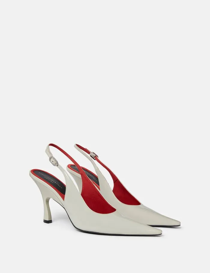 Women Elsa Pointed Toe Slingbacks Desert Beige Stella McCartney Heels Women Elsa Pointed Toe Slingbacks Desert Beige Stella McCartney Heels