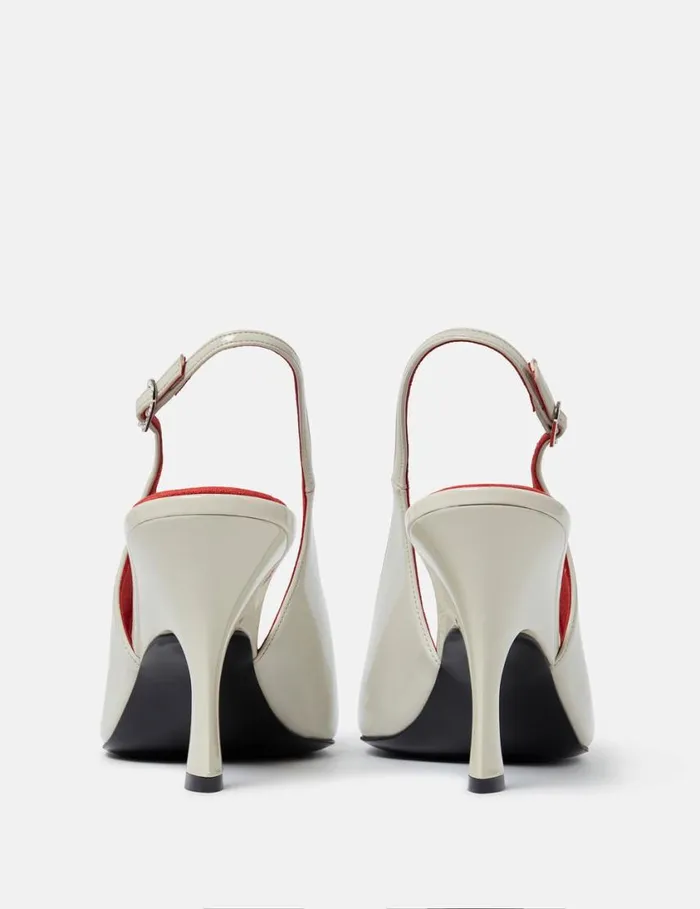 Women Elsa Pointed Toe Slingbacks Desert Beige Stella McCartney Heels Women Elsa Pointed Toe Slingbacks Desert Beige Stella McCartney Heels