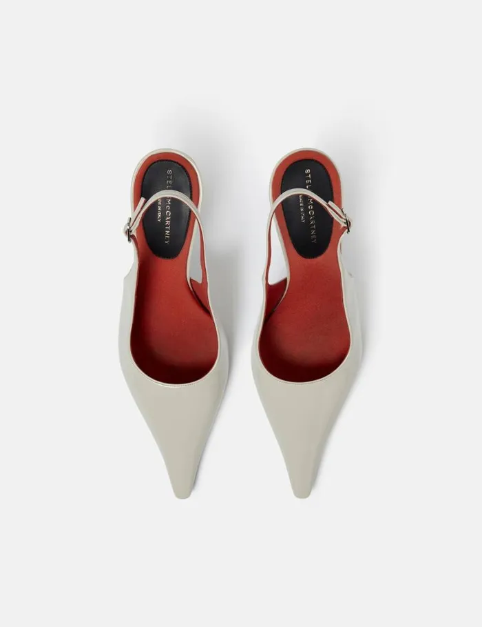 Women Elsa Pointed Toe Slingbacks Desert Beige Stella McCartney Heels Women Elsa Pointed Toe Slingbacks Desert Beige Stella McCartney Heels