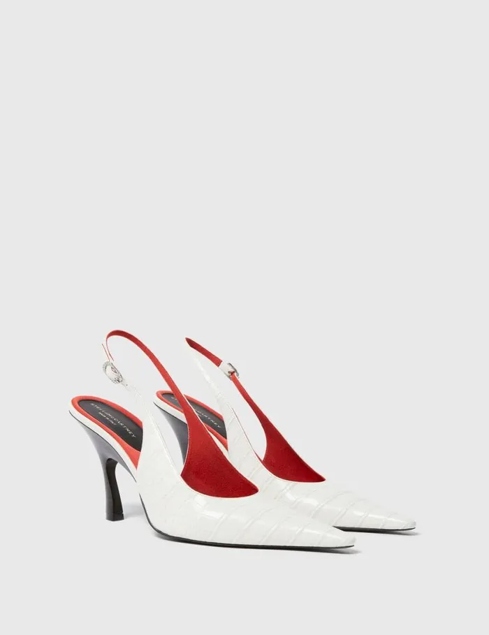 Women Elsa Pointed Toe Slingbacks Stone Stella McCartney Heels Women Elsa Pointed Toe Slingbacks Stone Stella McCartney Heels