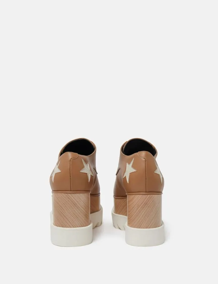 Women Elyse Stars Platform Shoes Butterscotch Stella McCartney Wedges Women Elyse Stars Platform Shoes Butterscotch Stella McCartney Wedges