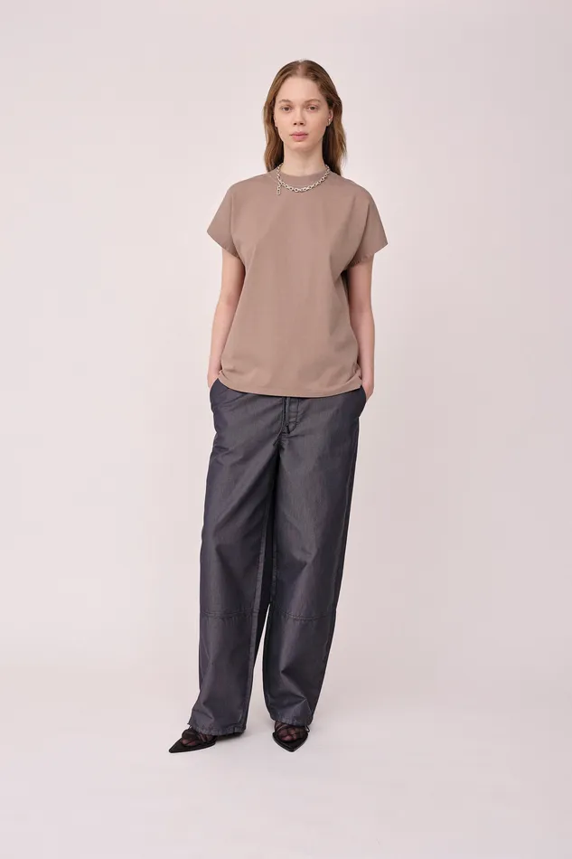 Women Emerson 8211 Taupe Gray Tops and Tshirts Wonhundred
