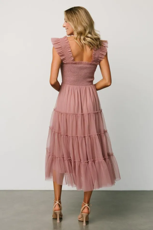 Women Emma Smocked Tulle Dress Dusty Rose Baltic Born Tulle Styles Women Emma Smocked Tulle Dress Dusty Rose Baltic Born Tulle Styles
