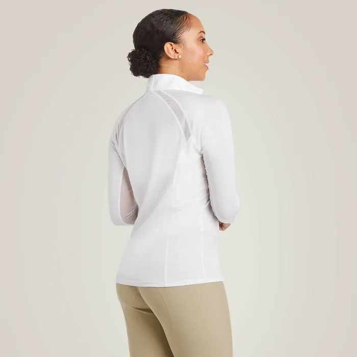 Women English Riding Ariat Sunstopper Pro 20 Show Shirt White Women English Riding Ariat Sunstopper Pro 20 Show Shirt White