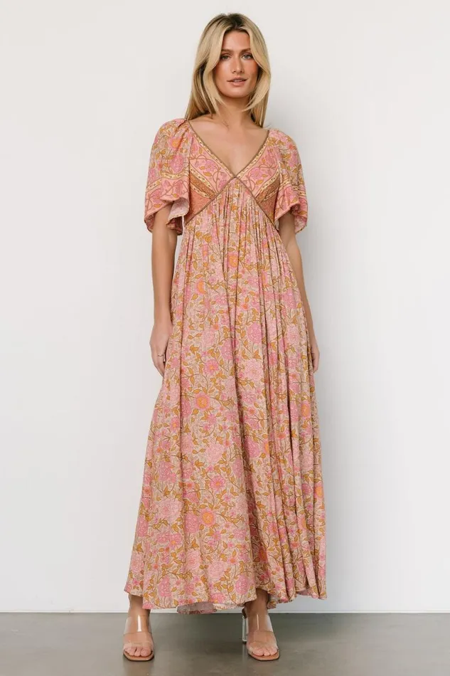 Women Evanthia Maxi Dress Vintage Blush Print Baltic Born Maxi Dresses