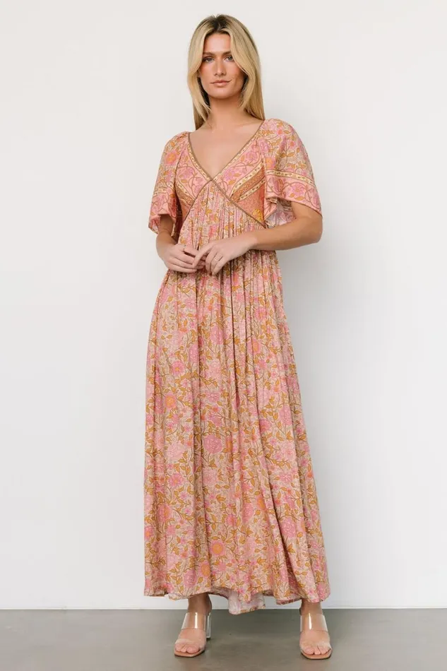 Women Evanthia Maxi Dress Vintage Blush Print Baltic Born Maxi Dresses