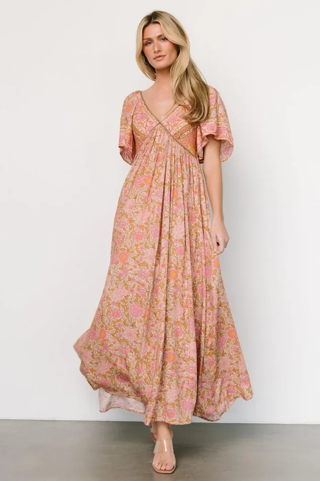 Women Evanthia Maxi Dress Vintage Blush Print Baltic Born Maxi Dresses