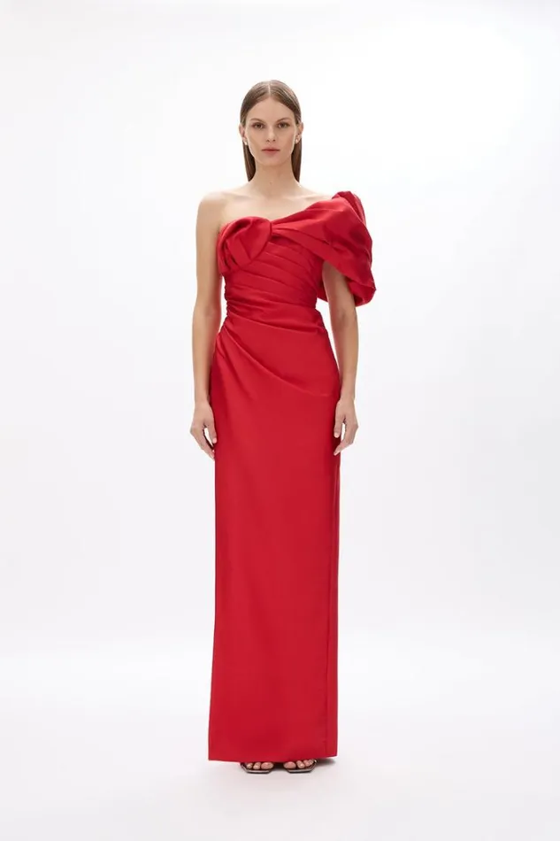 Women Evening Dresses Rachel Gilbert Marlo Gown In Cherry
