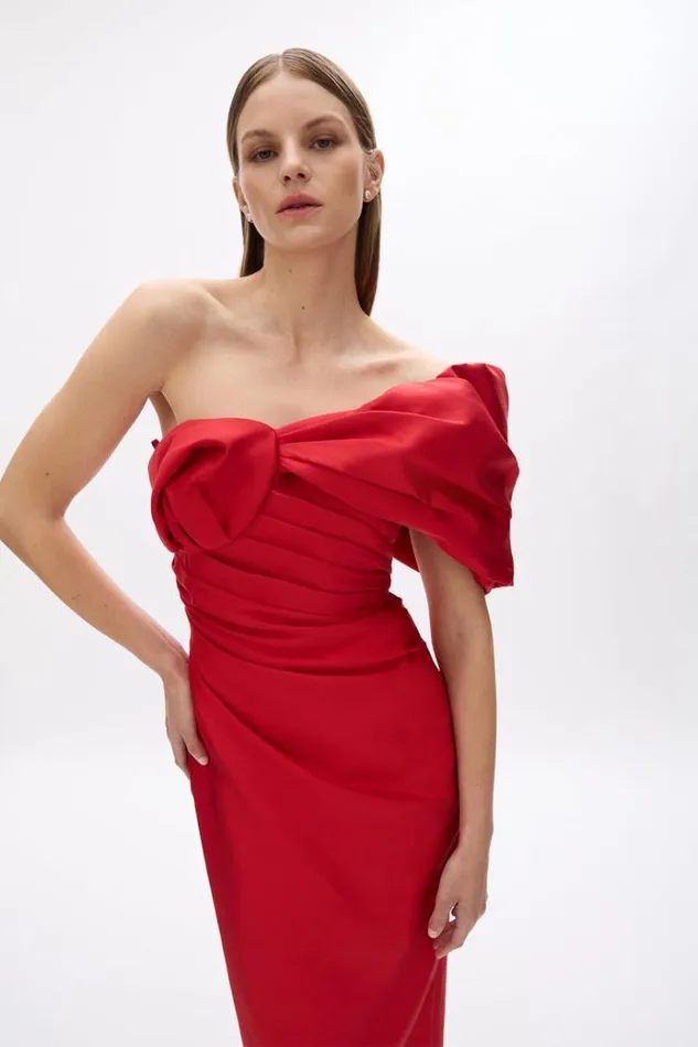 Women Evening Dresses Rachel Gilbert Marlo Gown In Cherry
