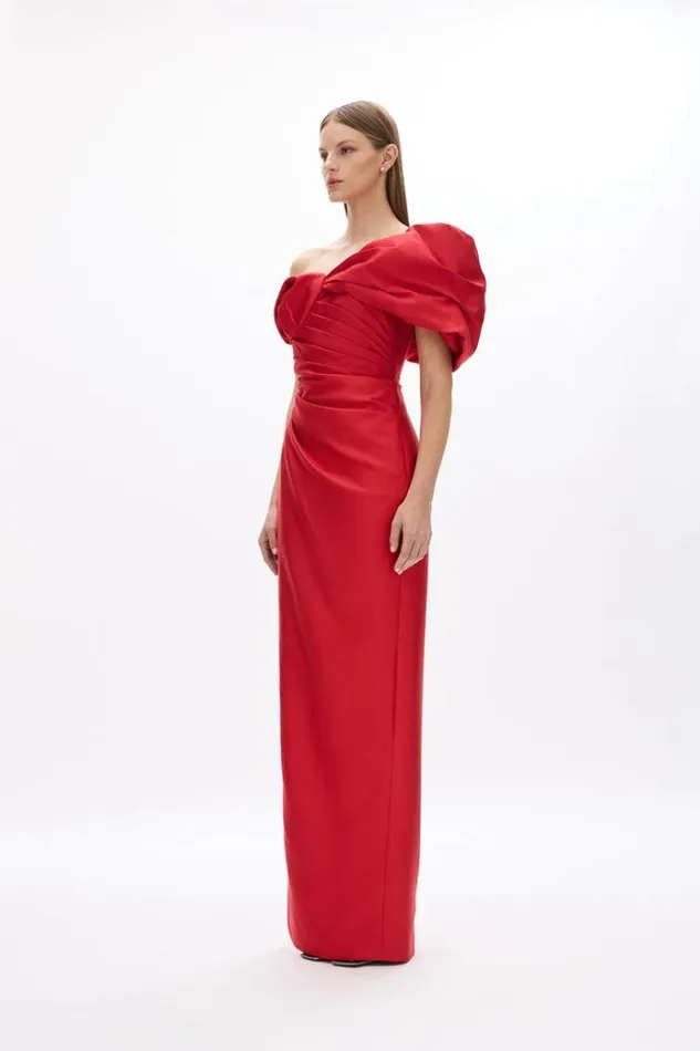 Women Evening Dresses Rachel Gilbert Marlo Gown In Cherry