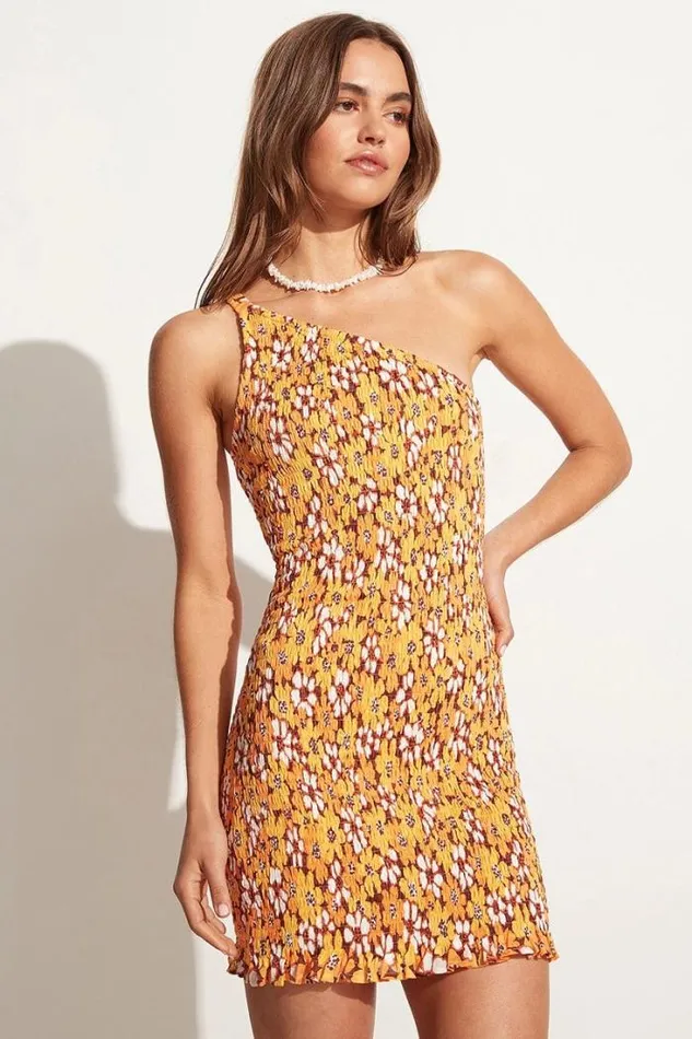 Women Faithfull The Brand Dresses Terre Mer Mini Dress Li Reni Floral Print Orange 8211 Final Sale