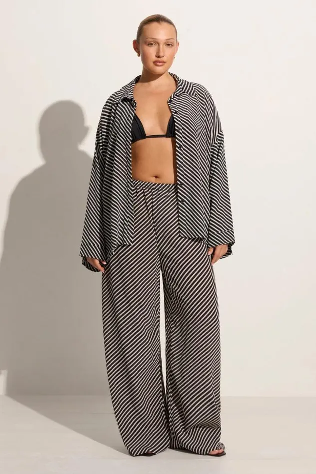 Women Faithfull The Brand Pants Monforte Pant Toscano Stripe Black