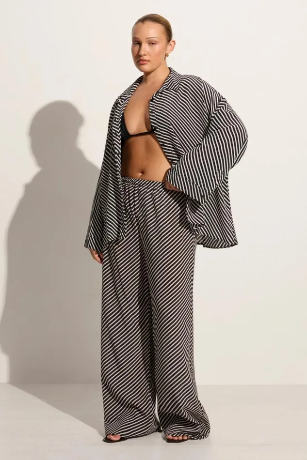 Women Faithfull The Brand Pants Monforte Pant Toscano Stripe Black