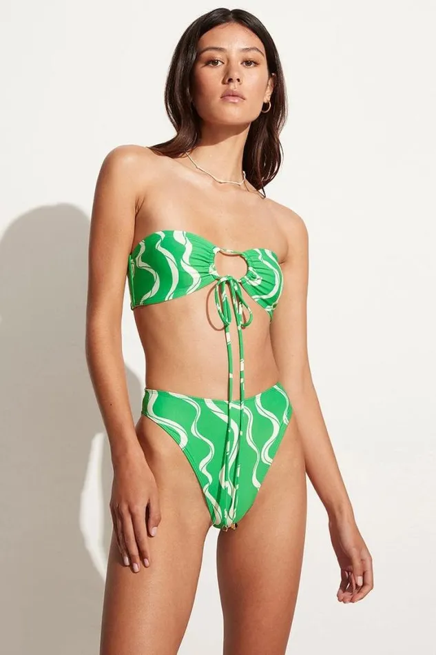 Women Faithfull The Brand Swim Arriba Bikini Top BoraBora Print 8211 Final Sale