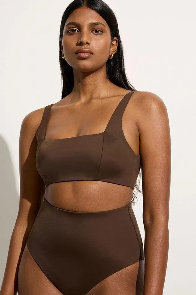Women Faithfull The Brand Swim Zizi Bikini Top Coffee