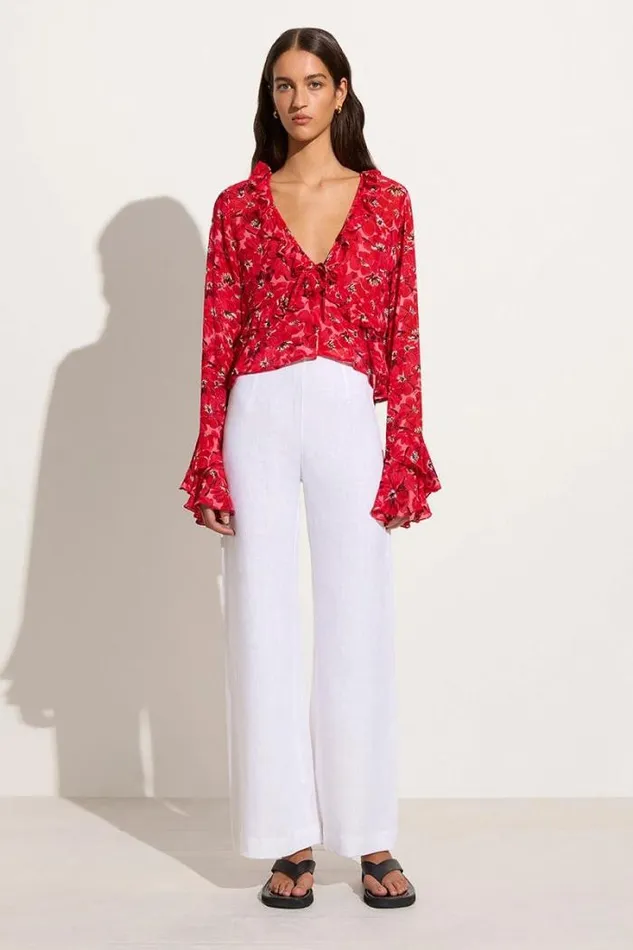 Women Faithfull The Brand Tops Montenegro Top El Limon Floral Pink