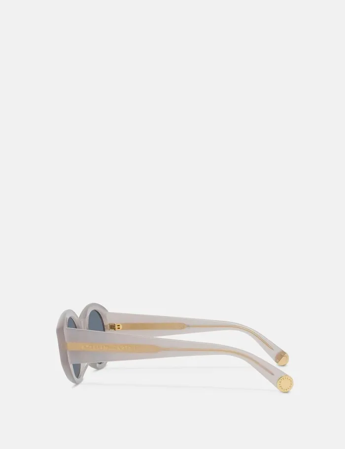 Women Falabella Oval Sunglasses Translucent Pearl Stella McCartney Sunglasses Women Falabella Oval Sunglasses Translucent Pearl Stella McCartney Sunglasses