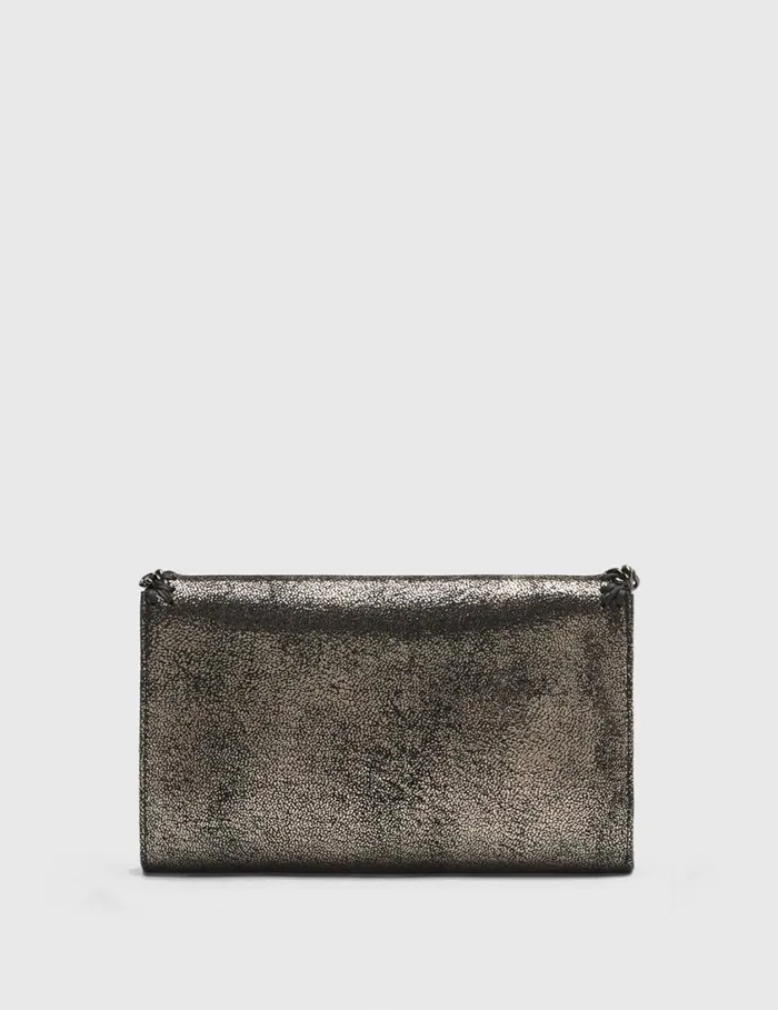 Women Falabella Wallet Crossbody Bag Dark Grey Metallic Stella McCartney Iconic Falabella Women Falabella Wallet Crossbody Bag Dark Grey Metallic Stella McCartney Iconic Falabella