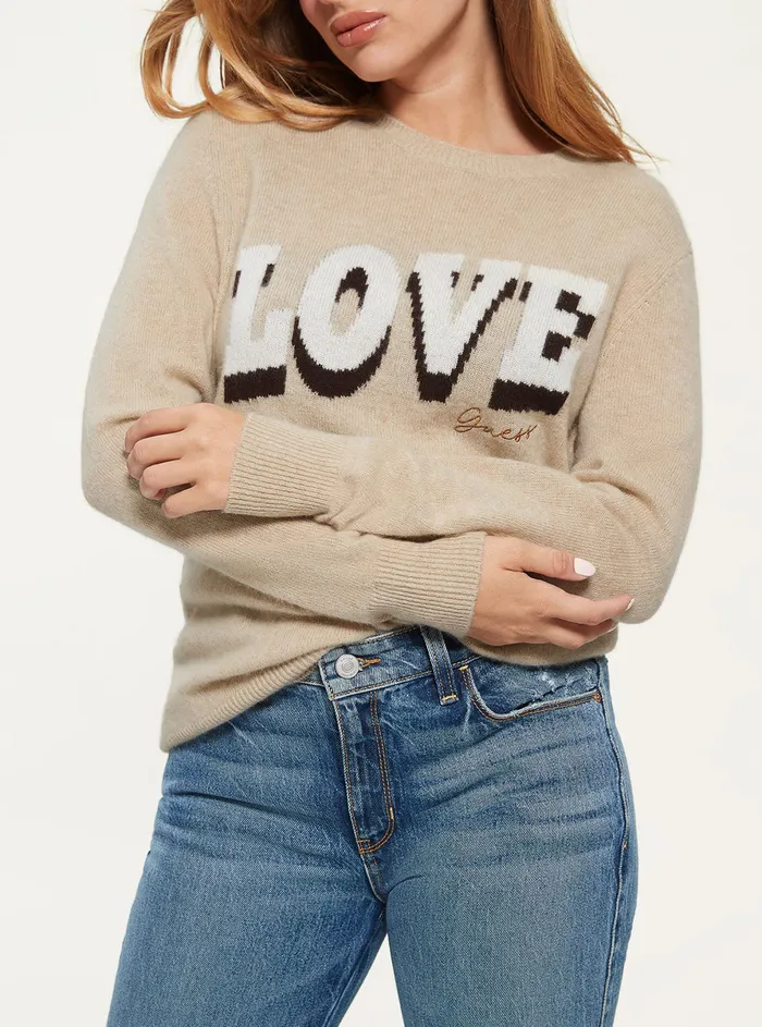 Women Fashion Tops GUESS Eco Beige Juliette Knit Top Women Fashion Tops GUESS Eco Beige Juliette Knit Top
