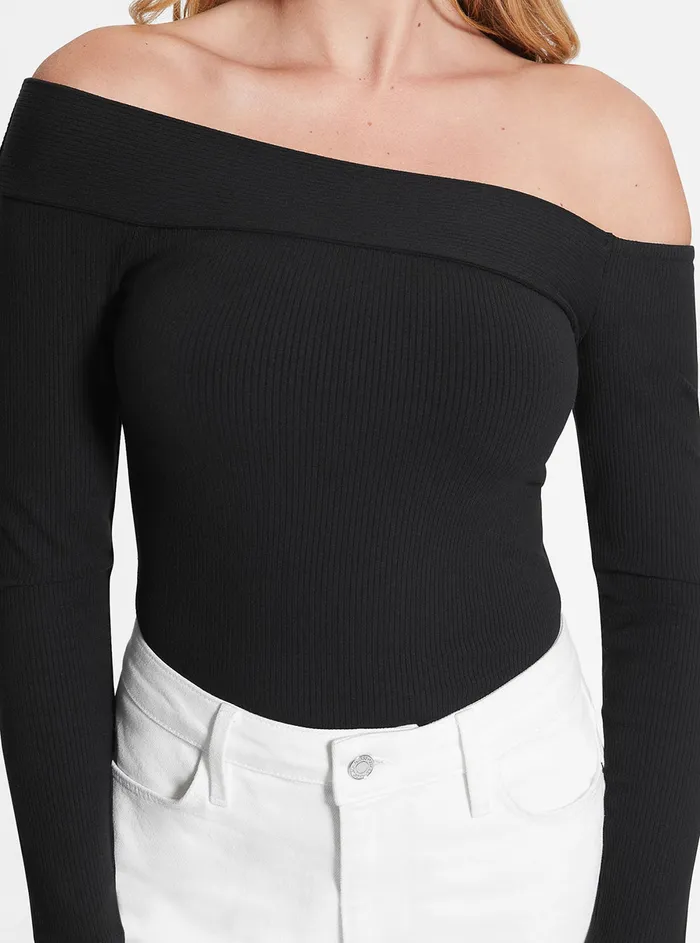 Women Fashion Tops GUESS Eco Black Amelia Top Women Fashion Tops GUESS Eco Black Amelia Top
