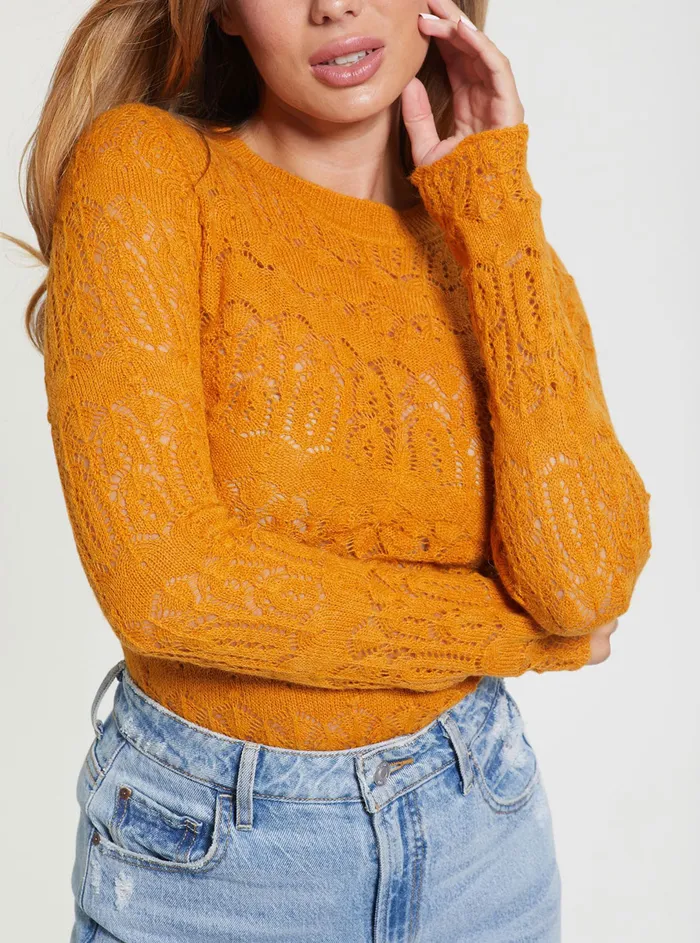 Women Fashion Tops GUESS Ginger Nathalie Knit Top Women Fashion Tops GUESS Ginger Nathalie Knit Top
