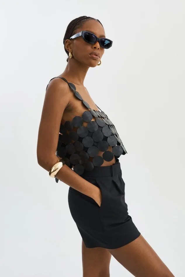 Women FINLEY MultiCircle Top Black LAMARQUE Tops Women FINLEY MultiCircle Top Black LAMARQUE Tops