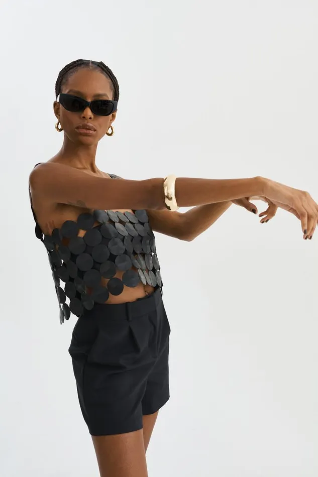 Women FINLEY MultiCircle Top Black LAMARQUE Tops Women FINLEY MultiCircle Top Black LAMARQUE Tops