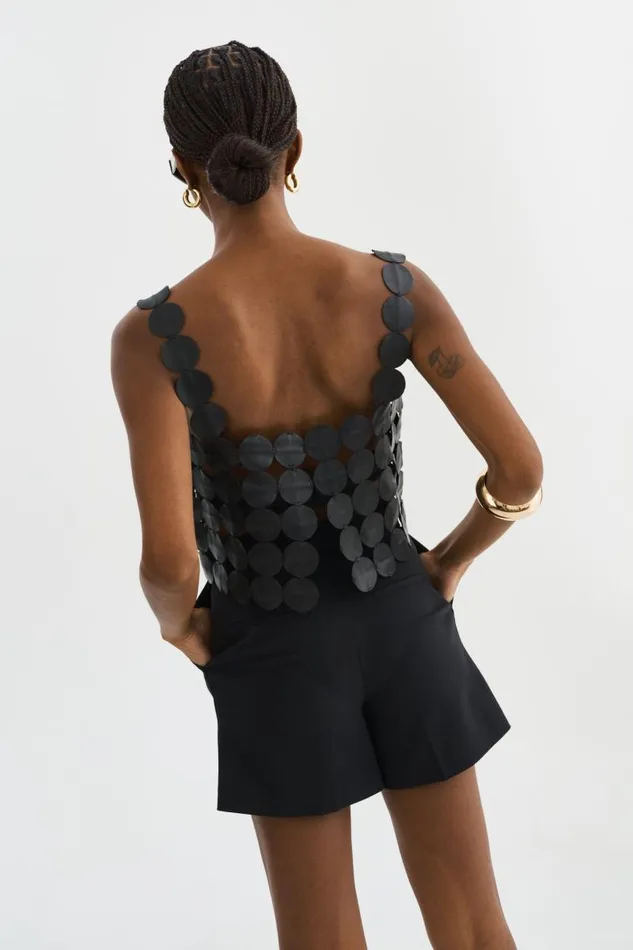 Women FINLEY MultiCircle Top Black LAMARQUE Tops Women FINLEY MultiCircle Top Black LAMARQUE Tops