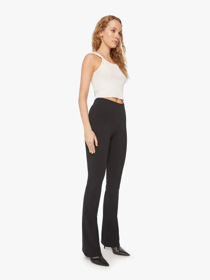 Women Flare Mother Denim Micro Flare Black