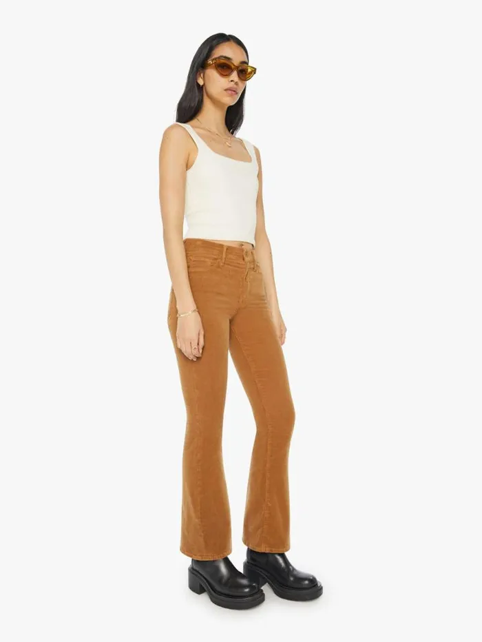 Women Flare Mother Denim The Weekender Brown