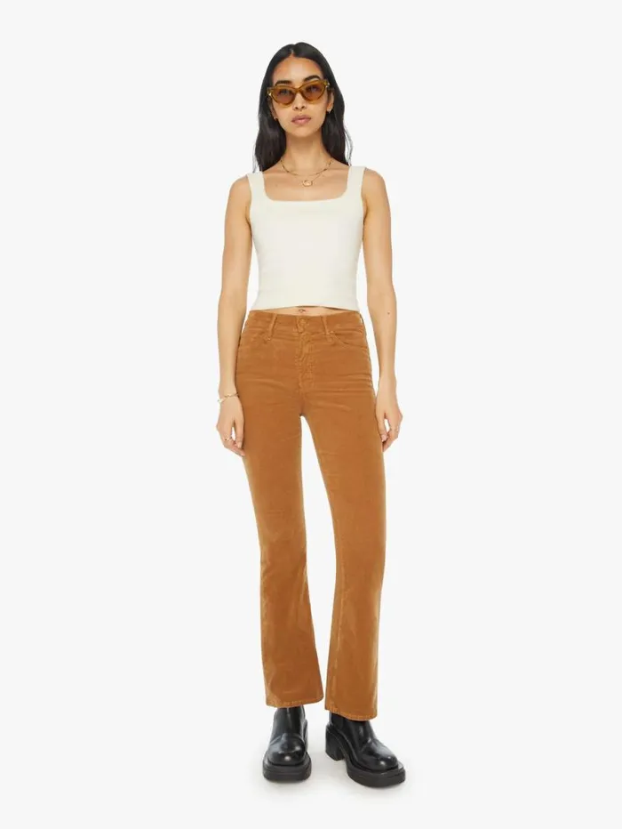 Women Flare Mother Denim The Weekender Brown