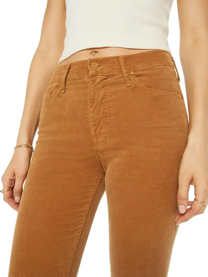 Women Flare Mother Denim The Weekender Brown