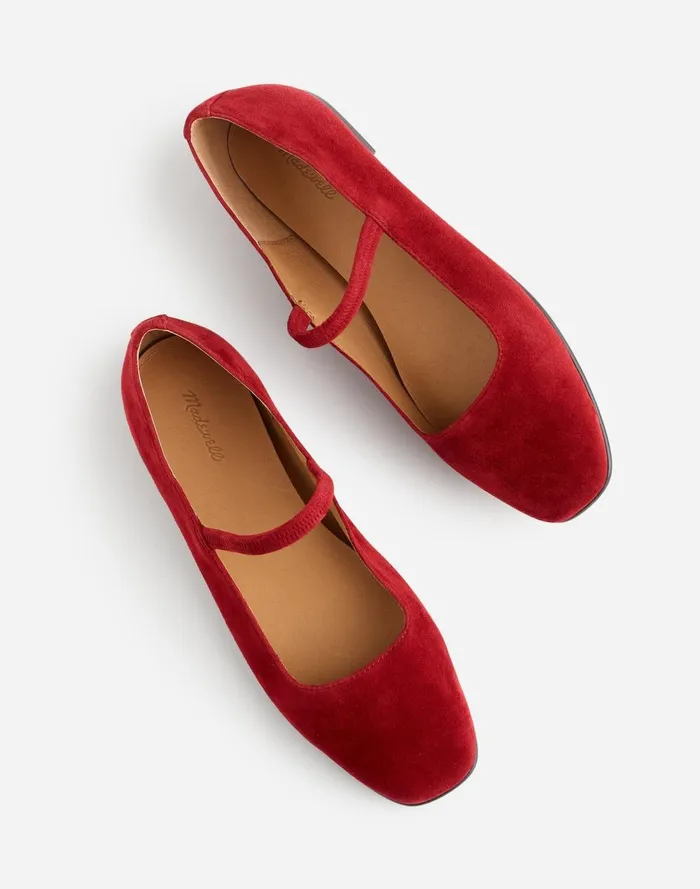 Women Flats and Loafers Madewell The Greta Ballet Flat Ruby Port