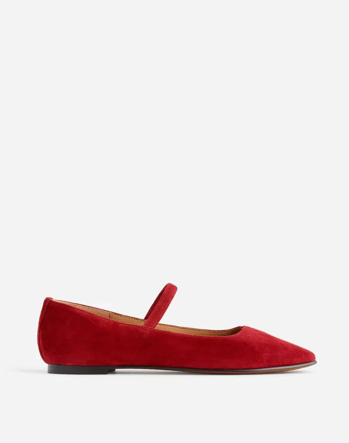 Women Flats and Loafers Madewell The Greta Ballet Flat Ruby Port