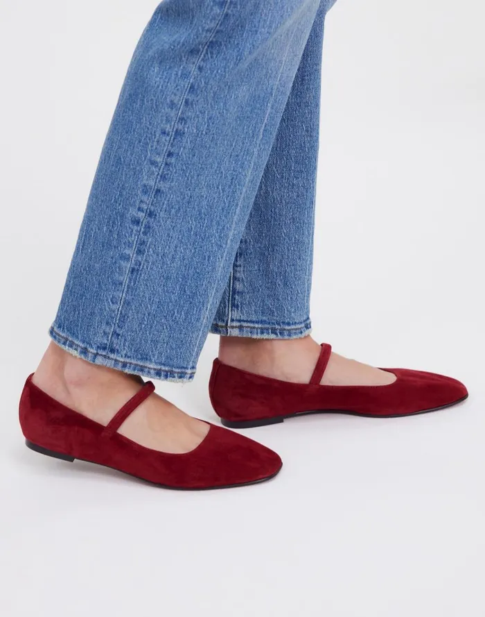 Women Flats and Loafers Madewell The Greta Ballet Flat Ruby Port