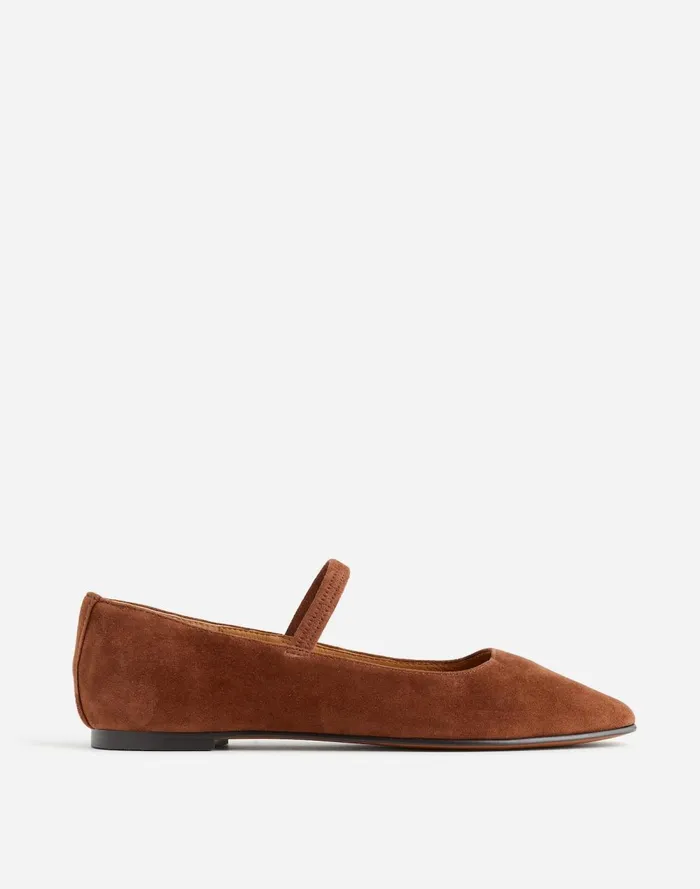 Women Flats and Loafers Madewell The Greta Ballet Flat Soft Mahogany